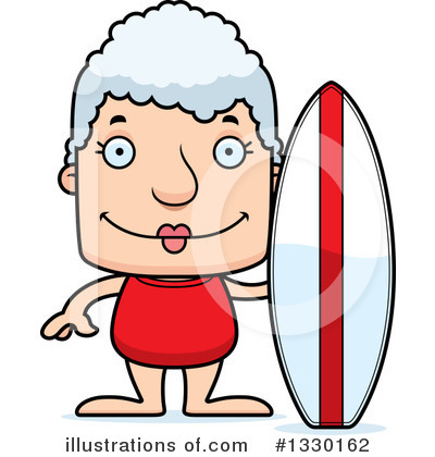 Royalty-Free (RF) Block Headed White Senior Woman Clipart Illustration by Cory Thoman - Stock Sample #1330162