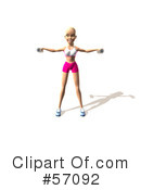 Blond Fitness Woman Character Clipart #57092 by Julos