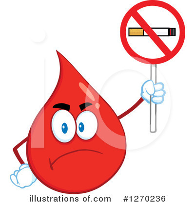 Royalty-Free (RF) Blood Drop Character Clipart Illustration by Hit Toon - Stock Sample #1270236