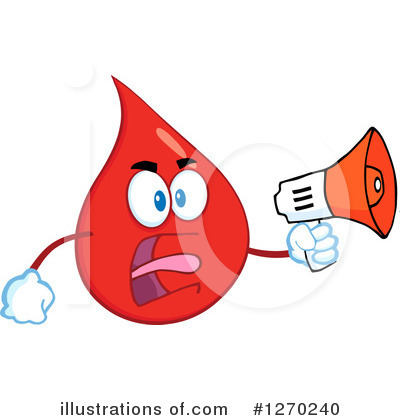 Royalty-Free (RF) Blood Drop Character Clipart Illustration by Hit Toon - Stock Sample #1270240