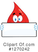 Blood Drop Character Clipart #1270242 by Hit Toon