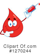 Blood Drop Character Clipart #1270244 by Hit Toon