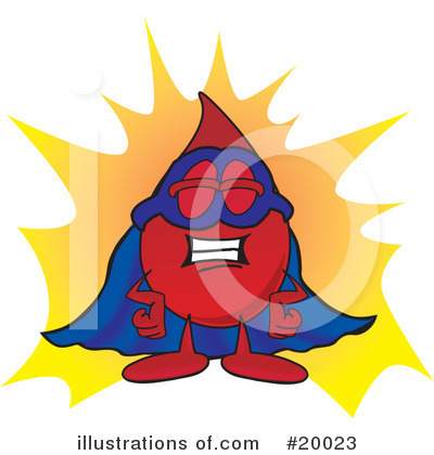 Blood Drop Character Clipart #20023 by Mascot Junction