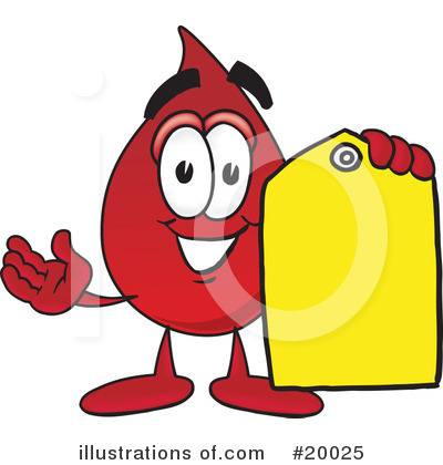Blood Drop Character Clipart #20025 by Mascot Junction