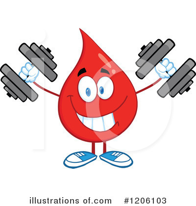 Royalty-Free (RF) Blood Drop Clipart Illustration by Hit Toon - Stock Sample #1206103