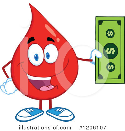 Royalty-Free (RF) Blood Drop Clipart Illustration by Hit Toon - Stock Sample #1206107