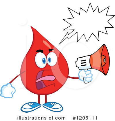Royalty-Free (RF) Blood Drop Clipart Illustration by Hit Toon - Stock Sample #1206111