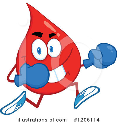 Royalty-Free (RF) Blood Drop Clipart Illustration by Hit Toon - Stock Sample #1206114