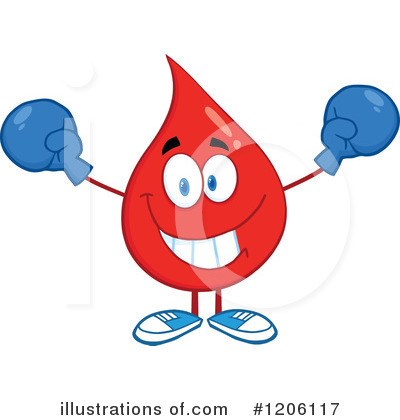 Royalty-Free (RF) Blood Drop Clipart Illustration by Hit Toon - Stock Sample #1206117