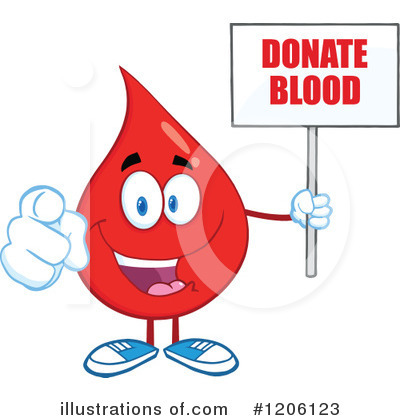 Royalty-Free (RF) Blood Drop Clipart Illustration by Hit Toon - Stock Sample #1206123