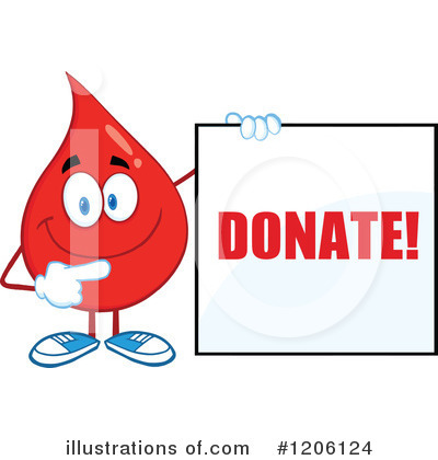 Royalty-Free (RF) Blood Drop Clipart Illustration by Hit Toon - Stock Sample #1206124