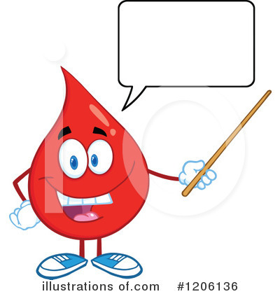 Royalty-Free (RF) Blood Drop Clipart Illustration by Hit Toon - Stock Sample #1206136