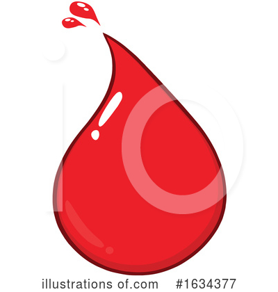 Royalty-Free (RF) Blood Drop Clipart Illustration by Hit Toon - Stock Sample #1634377