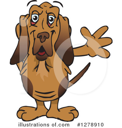 Bloodhound Clipart #1278910 by Dennis Holmes Designs