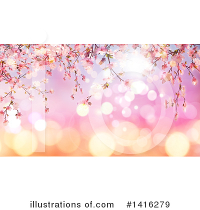Royalty-Free (RF) Blossoms Clipart Illustration by KJ Pargeter - Stock Sample #1416279