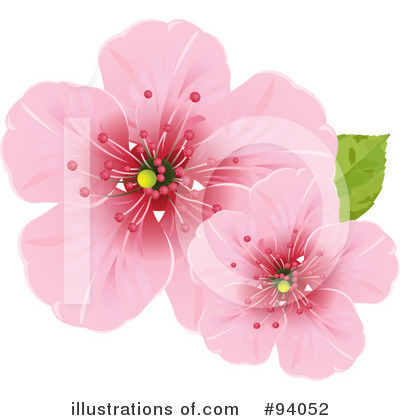 Royalty-Free (RF) Blossoms Clipart Illustration by Pushkin - Stock Sample #94052