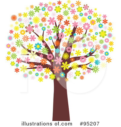 Royalty-Free (RF) Blossoms Clipart Illustration by KJ Pargeter - Stock Sample #95207