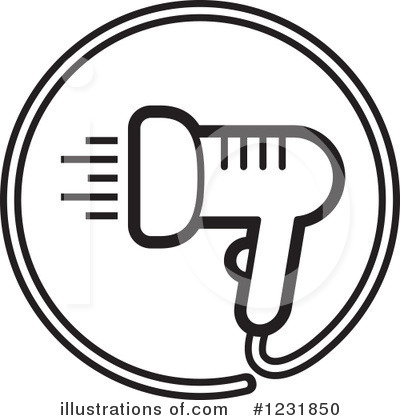 Royalty-Free (RF) Blow Dryer Clipart Illustration by Lal Perera - Stock Sample #1231850
