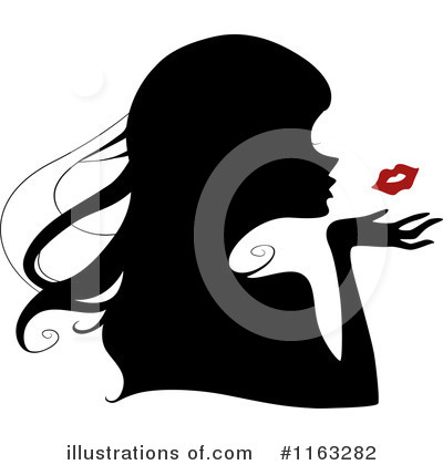 Royalty-Free (RF) Blowing Kiss Clipart Illustration by BNP Design Studio - Stock Sample #1163282