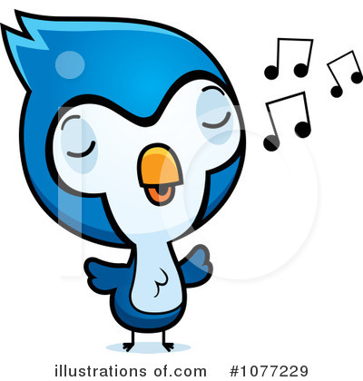 Royalty-Free (RF) Blue Bird Clipart Illustration by Cory Thoman - Stock Sample #1077229
