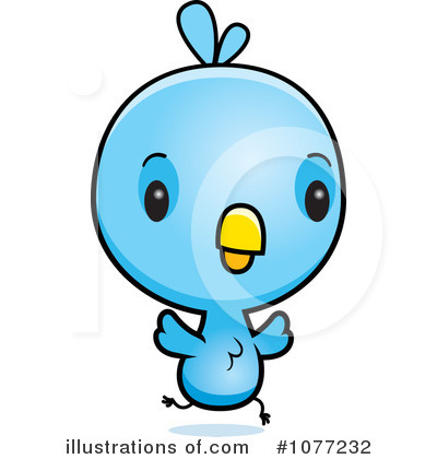 Royalty-Free (RF) Blue Bird Clipart Illustration by Cory Thoman - Stock Sample #1077232