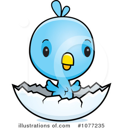 Royalty-Free (RF) Blue Bird Clipart Illustration by Cory Thoman - Stock Sample #1077235