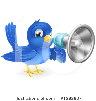 Royalty-Free (RF) Blue Bird Clipart Illustration by AtStockIllustration - Stock Sample #1292937