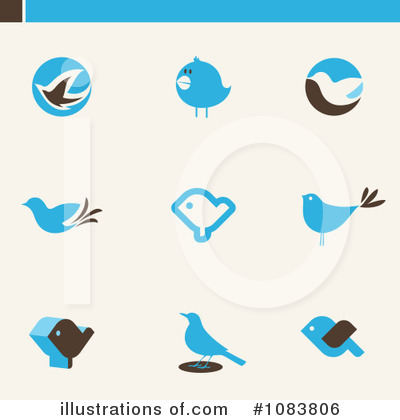 Royalty-Free (RF) Blue Birds Clipart Illustration by elena - Stock Sample #1083806