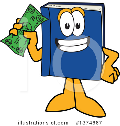 Blue Book Clipart #1374687 by Mascot Junction