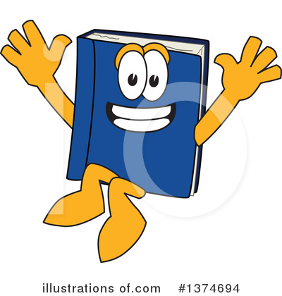 Royalty-Free (RF) Blue Book Clipart Illustration by Mascot Junction - Stock Sample #1374694