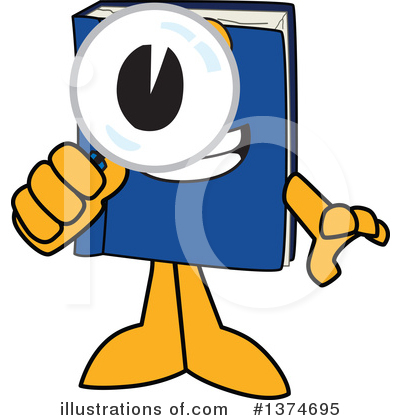 Blue Book Clipart #1374695 by Mascot Junction