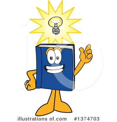 Royalty-Free (RF) Blue Book Clipart Illustration by Mascot Junction - Stock Sample #1374703