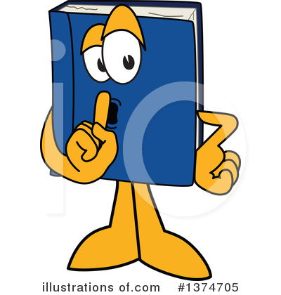 Blue Book Clipart #1374705 by Mascot Junction