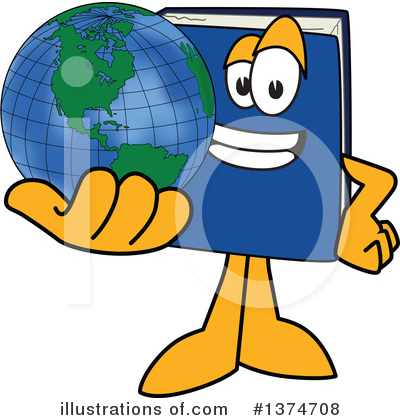 Royalty-Free (RF) Blue Book Clipart Illustration by Mascot Junction - Stock Sample #1374708