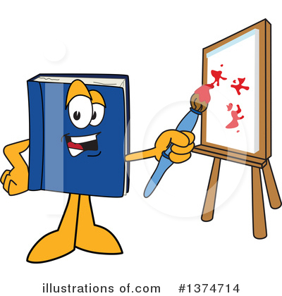Royalty-Free (RF) Blue Book Clipart Illustration by Mascot Junction - Stock Sample #1374714