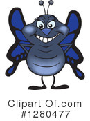 Blue Butterfly Clipart #1280477 by Dennis Holmes Designs