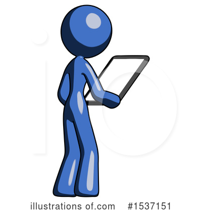 Royalty-Free (RF) Blue Design Mascot Clipart Illustration by Leo Blanchette - Stock Sample #1537151