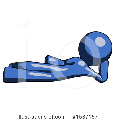 Royalty-Free (RF) Blue Design Mascot Clipart Illustration by Leo Blanchette - Stock Sample #1537157