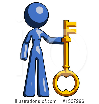 Royalty-Free (RF) Blue Design Mascot Clipart Illustration by Leo Blanchette - Stock Sample #1537296
