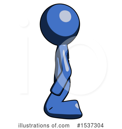 Royalty-Free (RF) Blue Design Mascot Clipart Illustration by Leo Blanchette - Stock Sample #1537304
