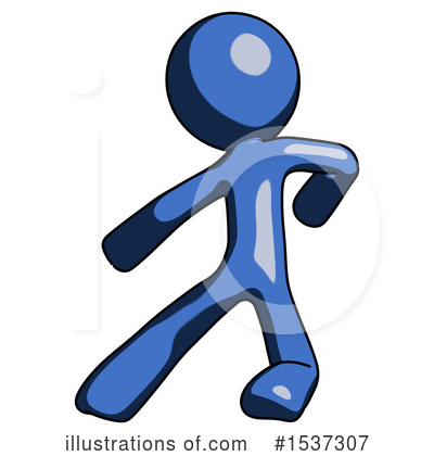 Royalty-Free (RF) Blue Design Mascot Clipart Illustration by Leo Blanchette - Stock Sample #1537307
