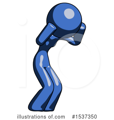 Royalty-Free (RF) Blue Design Mascot Clipart Illustration by Leo Blanchette - Stock Sample #1537350