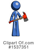 Blue Design Mascot Clipart #1537351 by Leo Blanchette