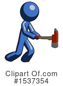 Blue Design Mascot Clipart #1537354 by Leo Blanchette