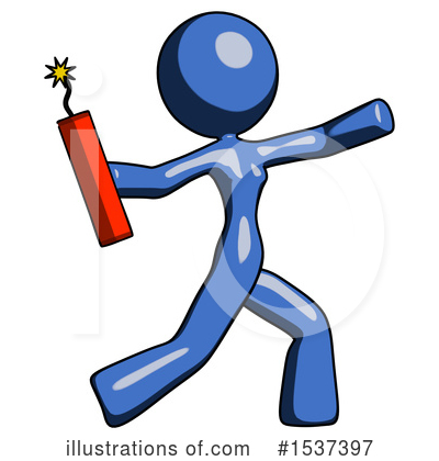 Royalty-Free (RF) Blue Design Mascot Clipart Illustration by Leo Blanchette - Stock Sample #1537397
