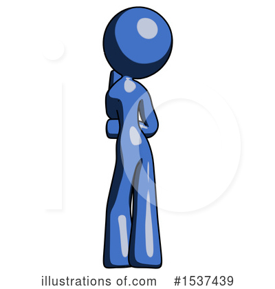 Royalty-Free (RF) Blue Design Mascot Clipart Illustration by Leo Blanchette - Stock Sample #1537439