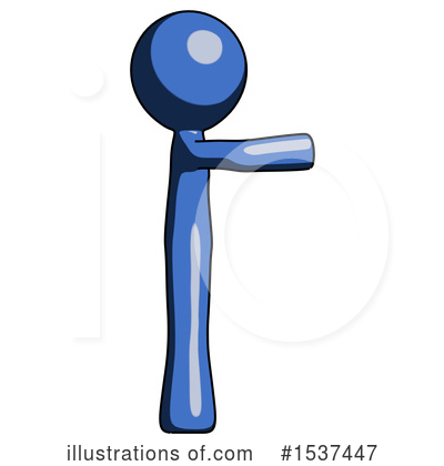 Royalty-Free (RF) Blue Design Mascot Clipart Illustration by Leo Blanchette - Stock Sample #1537447