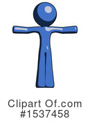 Blue Design Mascot Clipart #1537458 by Leo Blanchette