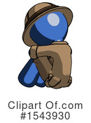 Blue Design Mascot Clipart #1543930 by Leo Blanchette