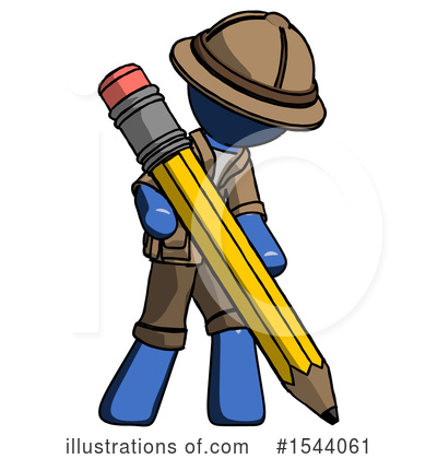 Royalty-Free (RF) Blue Design Mascot Clipart Illustration by Leo Blanchette - Stock Sample #1544061